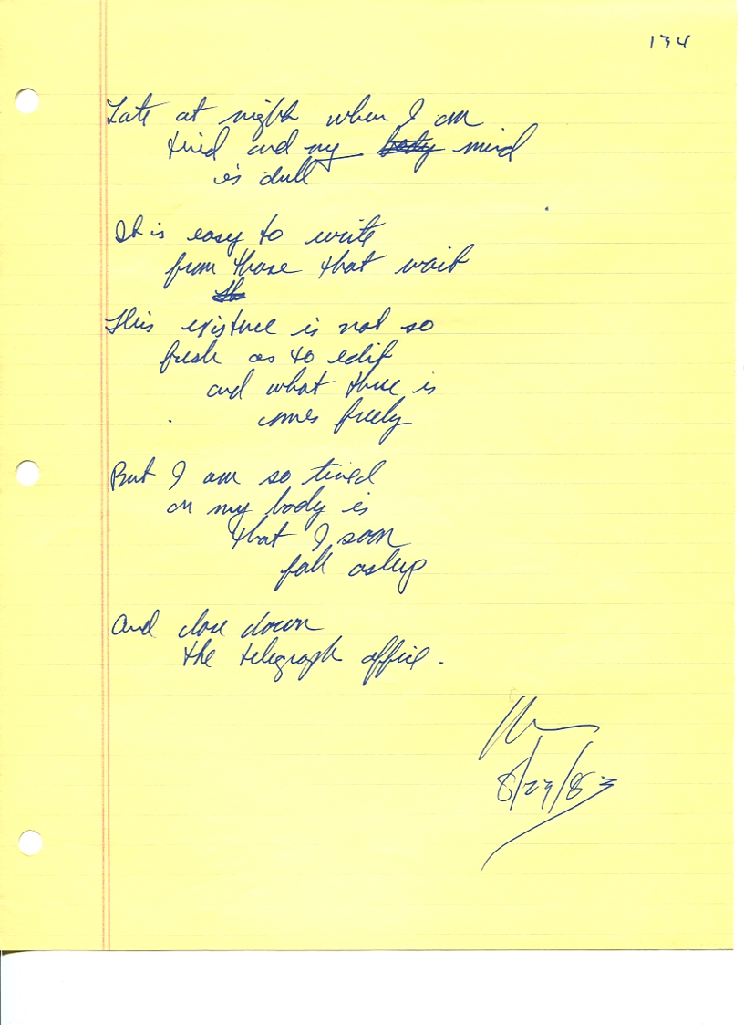 John WorldPeace Poems 1983 | World Peace Poems