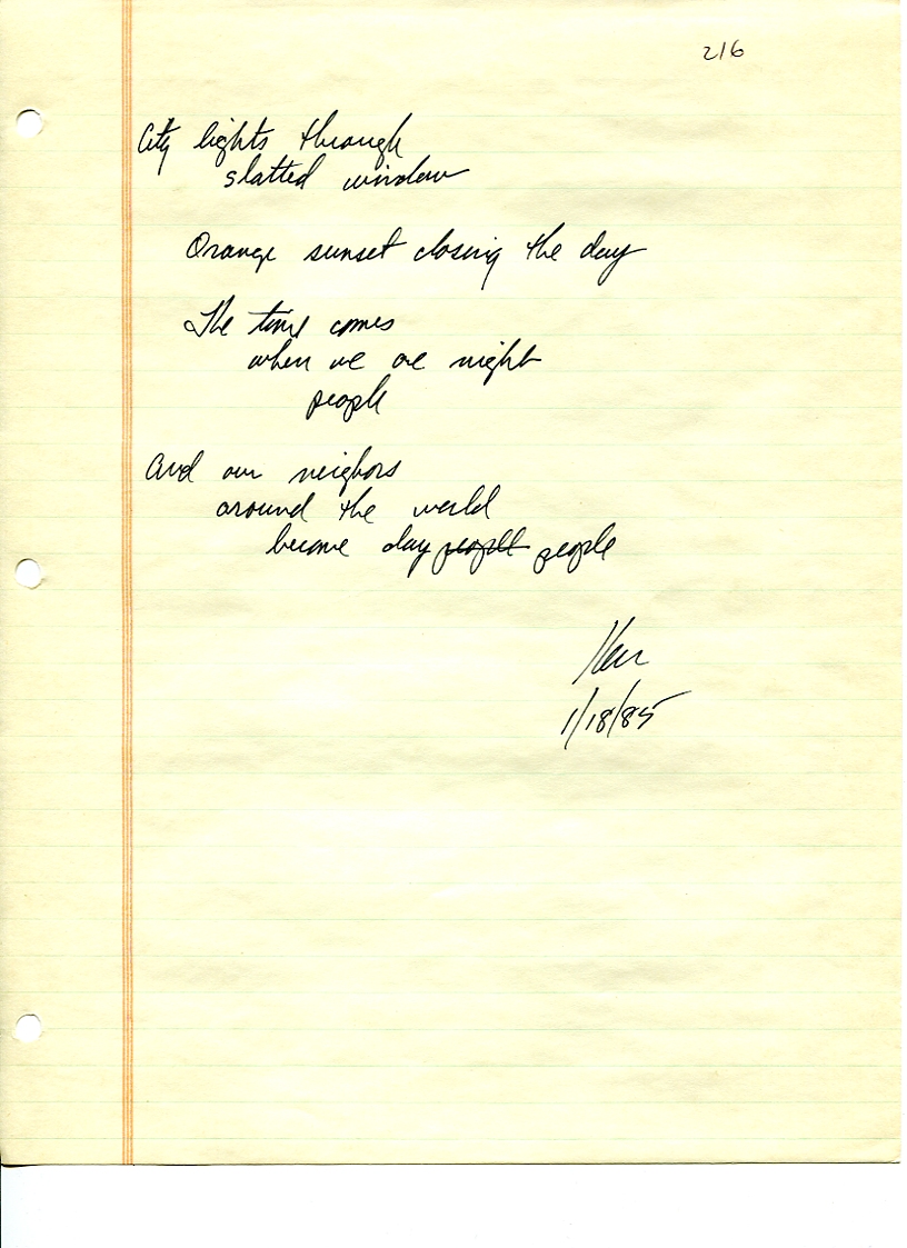 John WorldPeace Poems 1985 | World Peace Poems