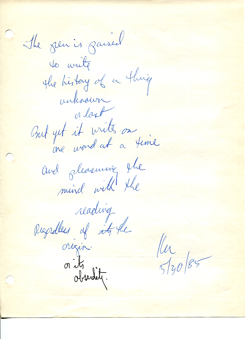 John WorldPeace Poems 1985 | World Peace Poems