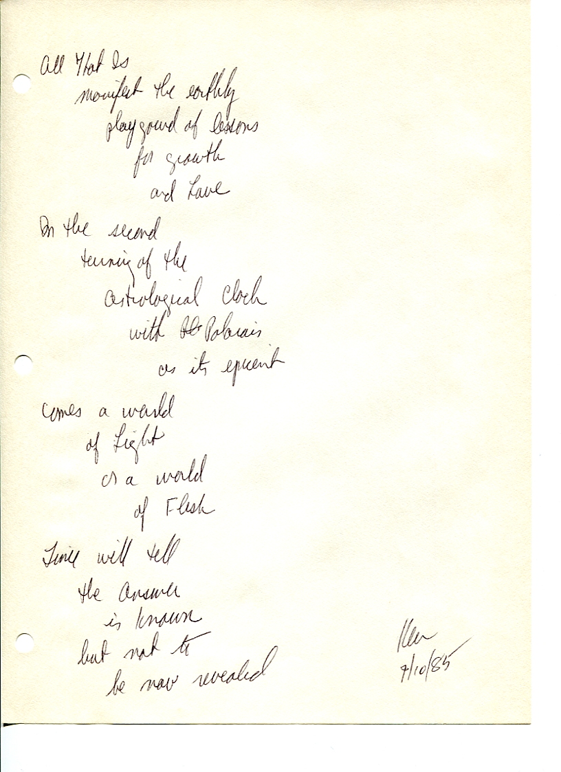 John WorldPeace Poems 1985 | World Peace Poems