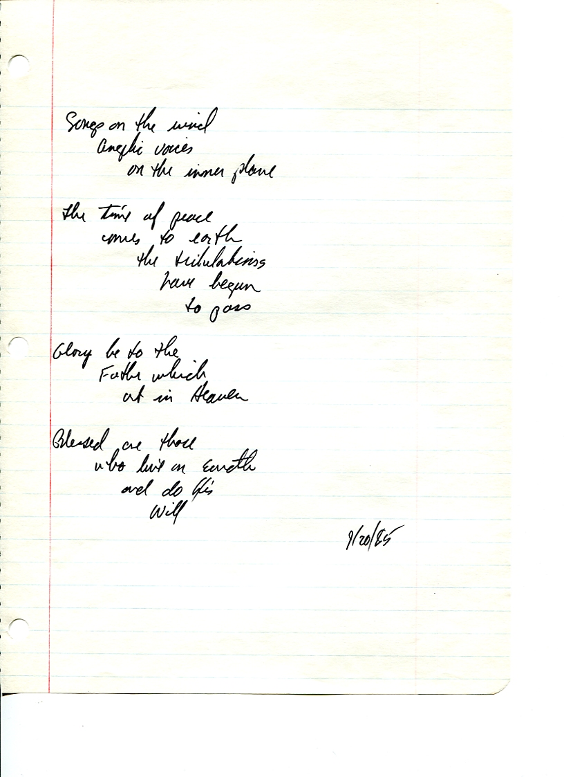 John WorldPeace Poems 1985 | World Peace Poems