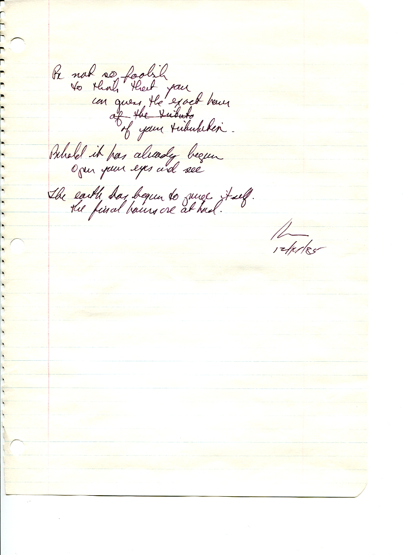 John WorldPeace Poems 1985 | World Peace Poems