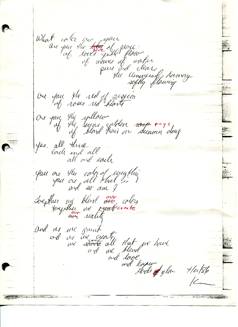 John WorldPeace Poems 1986 | World Peace Poems