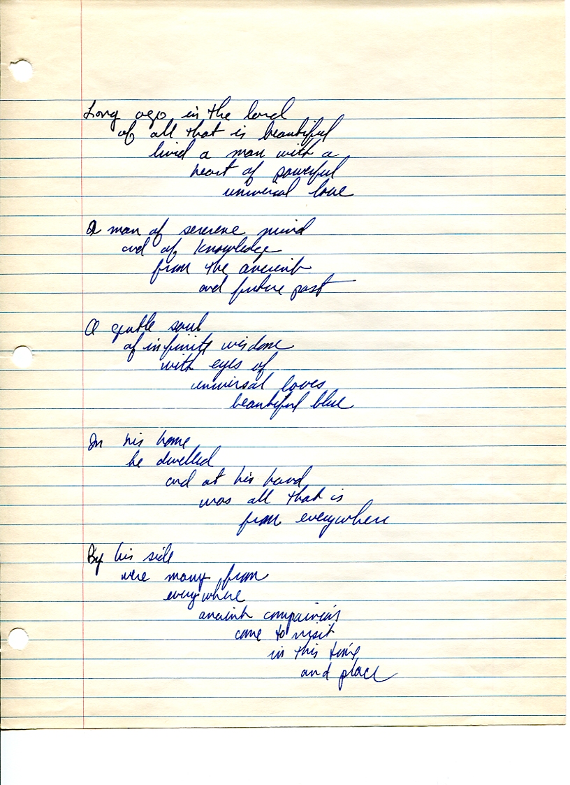 John WorldPeace Poems 1987 | World Peace Poems