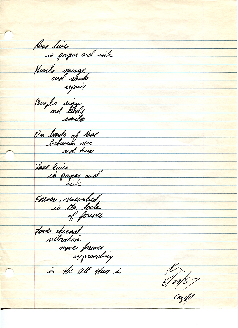 John WorldPeace Poems 1987 | World Peace Poems