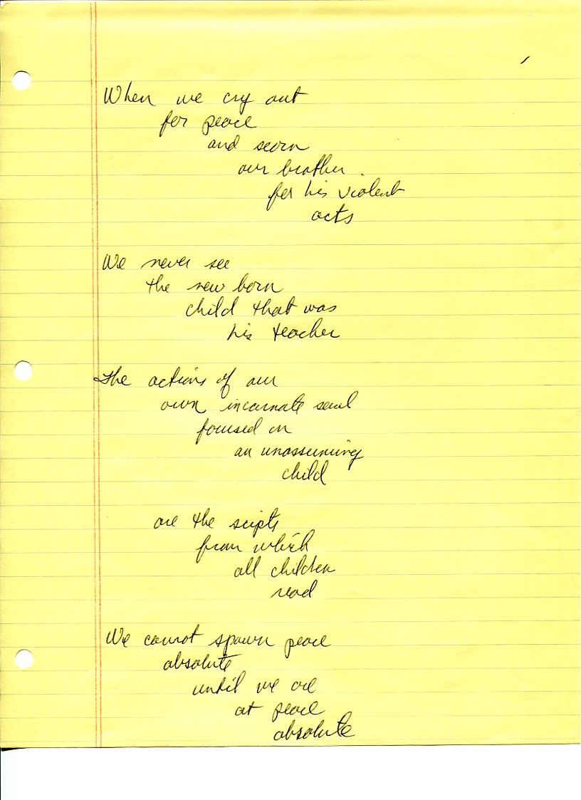 John WorldPeace Poems 1989 | World Peace Poems