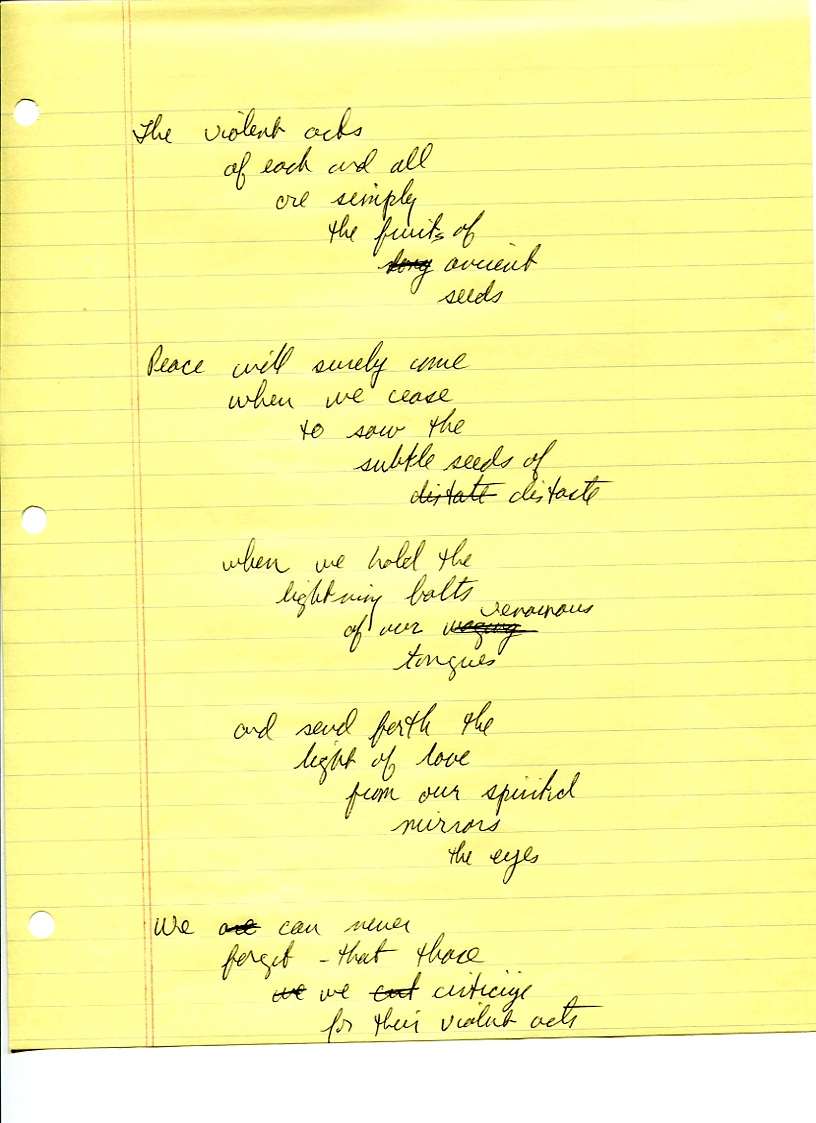 John WorldPeace Poems 1989 | World Peace Poems