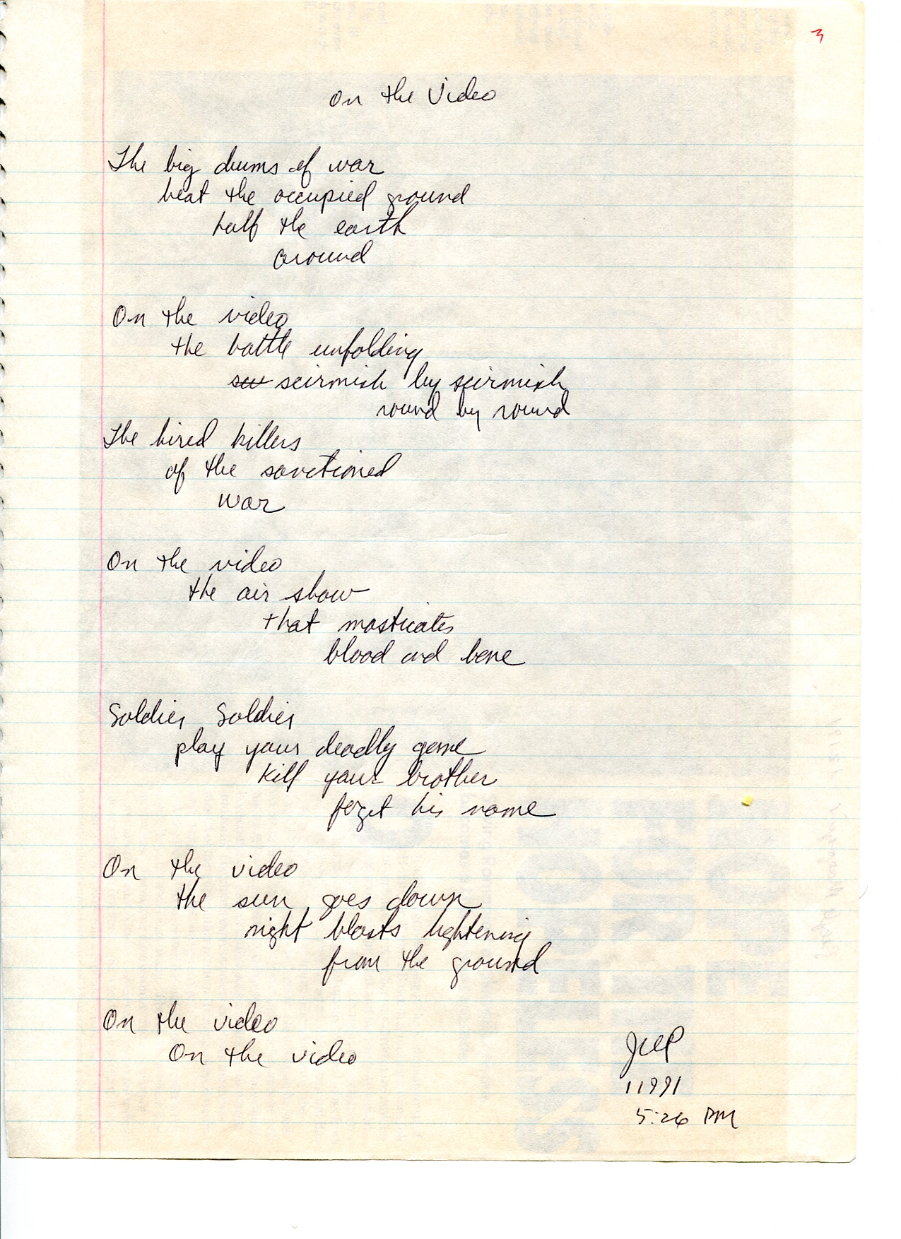 John WorldPeace Poems 1991 | World Peace Poems