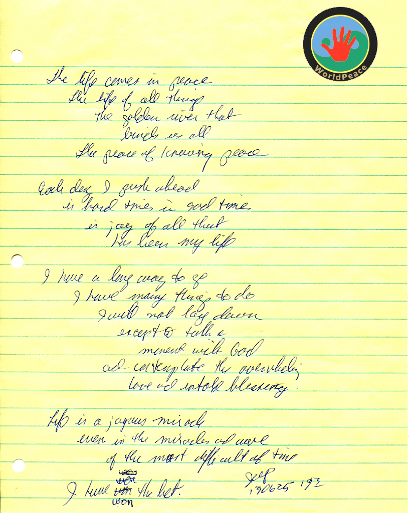John WorldPeace Poems 2013