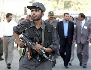 [Armed soldier on Afghan streets]